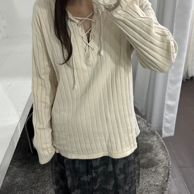 eyelet knit longsleeve