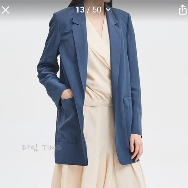 한섬 타임 레이온 오픈형 자켓 88-98-165사이즈