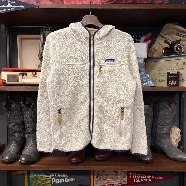파타고니아 레트로파일 플리스 후드 집업자켓 아이보리 N882