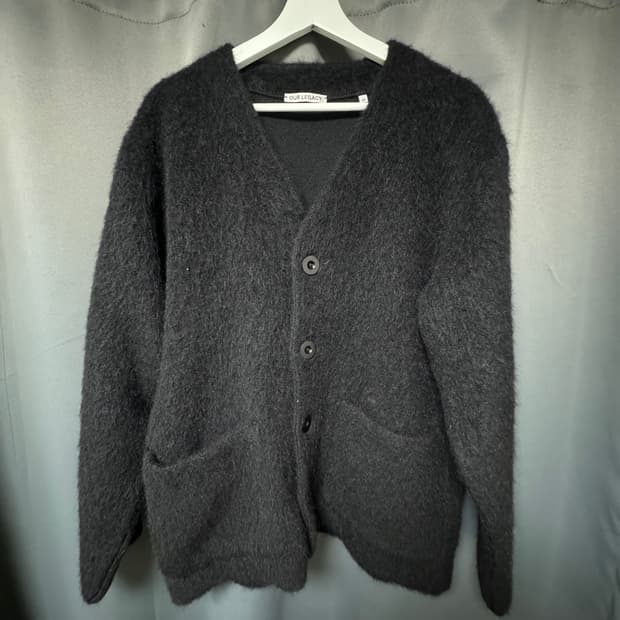 [46] 아워레가시 22ss 블랙 모헤어 가디건