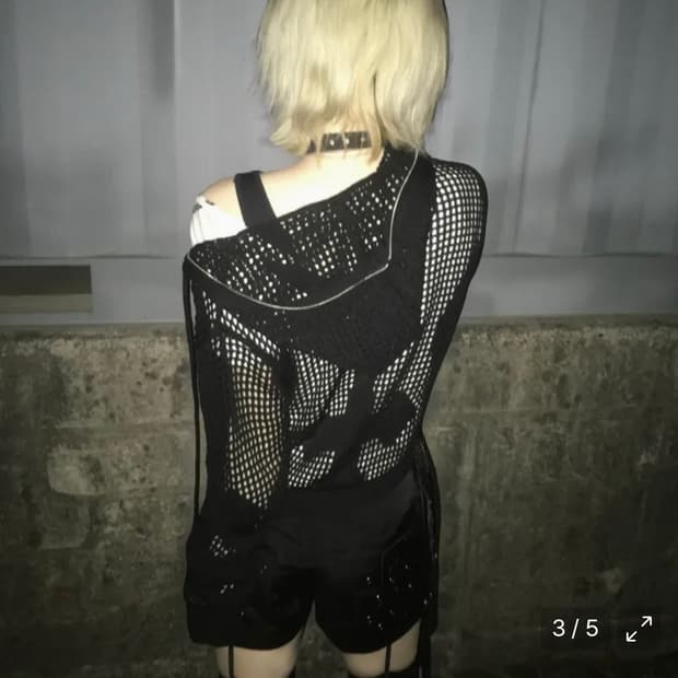 스키즘인듀싱 크로스 십자가 메쉬 후드집업 고스펑크고딕다크웨어 유니섹스