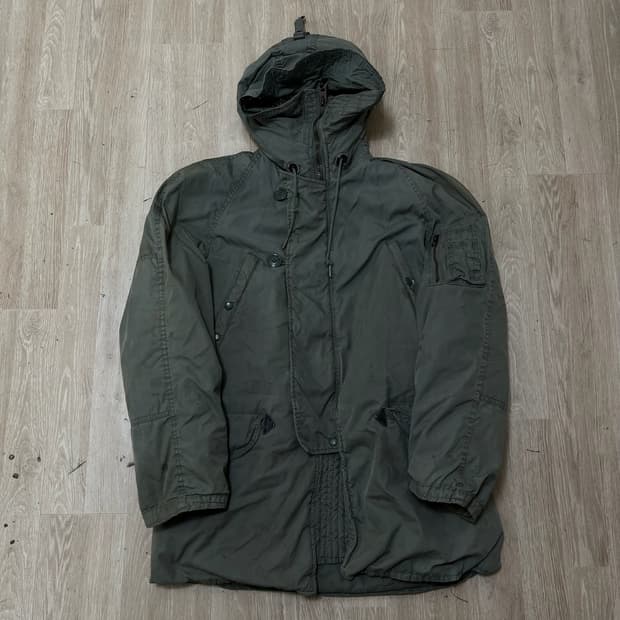 남성 밀리터리 코튼 N3B 후드 야상 패딩 파카 M/95 