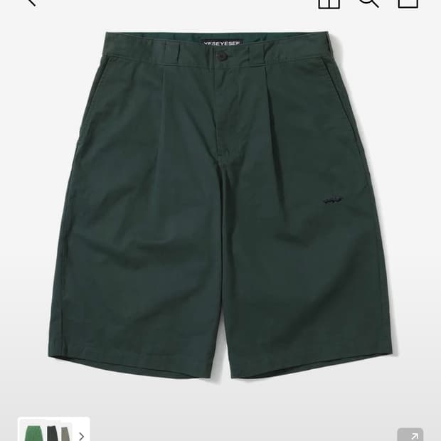 예스아이씨 SN 와이드 쇼츠 그린