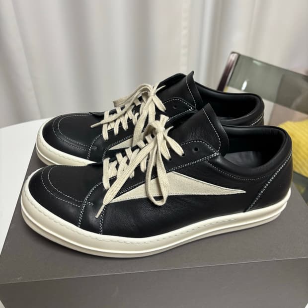 [43] 릭오웬스 콩코디언 빈티지 로우 스니커즈 블랙 릭반스 반스