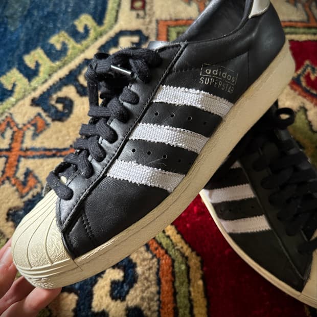 Adidas OG black leather Superstar