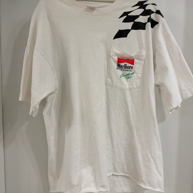 90s 빈티지 말보로 레이싱 티셔츠 싱글 스티치 XL