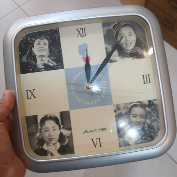 일본 빈티지  히바리 가수 벽시계