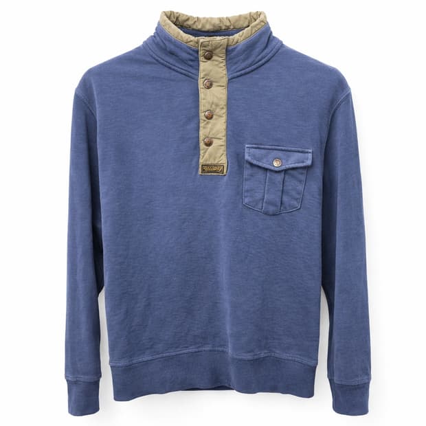 폴로 랄프로렌 블루 엘보패치 코튼 풀오버 L