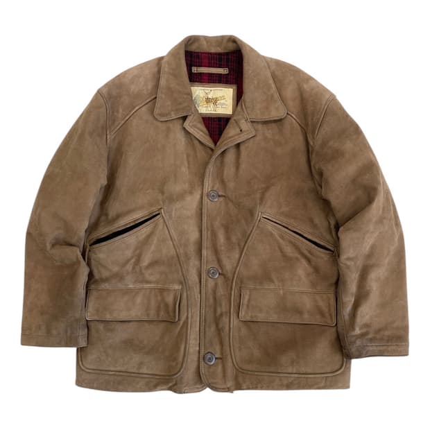 8-90's 쉐비뇽 소가죽 헌팅 자켓