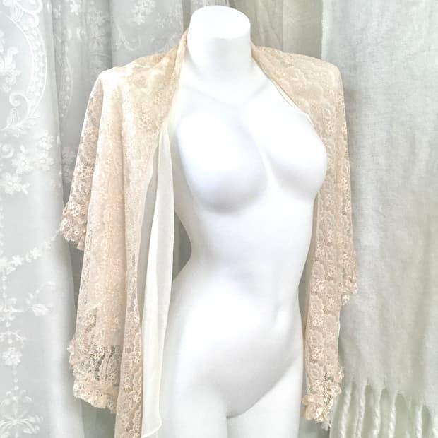 르네상스 레이스 볼레로 숄 