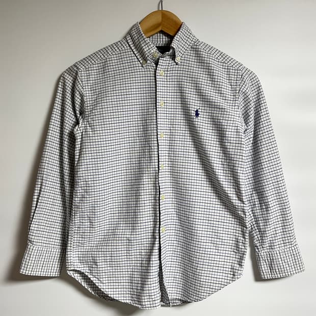 폴로랄프로렌 다탄 체크 크롭 셔츠 남방 8사이즈