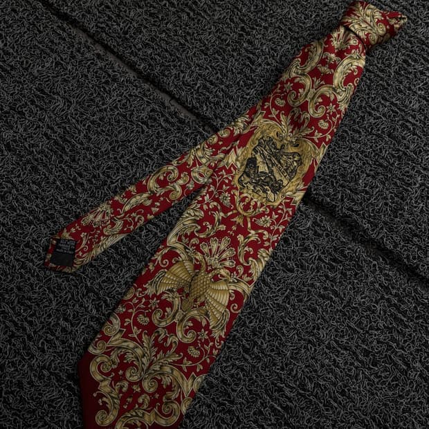 오리엔탈 빈티지 패턴 실크 넥타이 1965