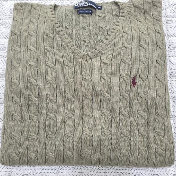 폴로 랄프로렌 케이블 니트 100