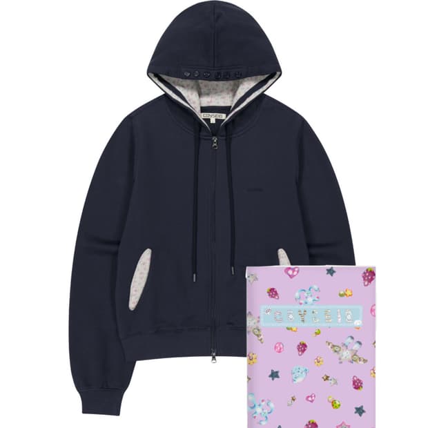 코이세이오 플라워 포인트 집업 후디 네이비 2 (+노트 증정)