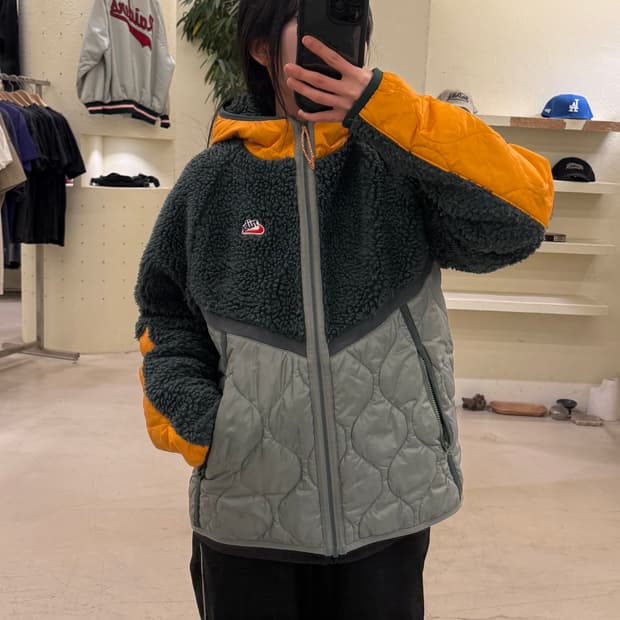 나이키 퓨추라 헤리티지 퀼팅 쉐르파 자켓 U56