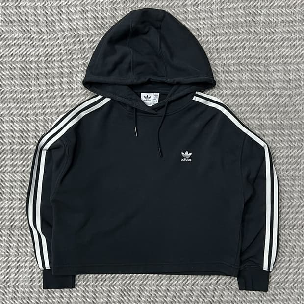 아디다스 크롭 후드티 v0788