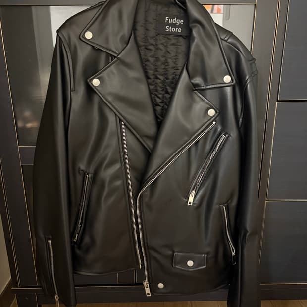[M] 라퍼지스토어(Fudge store) 가죽자켓 유광