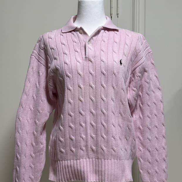 폴로랄프로렌 연핑크 니트