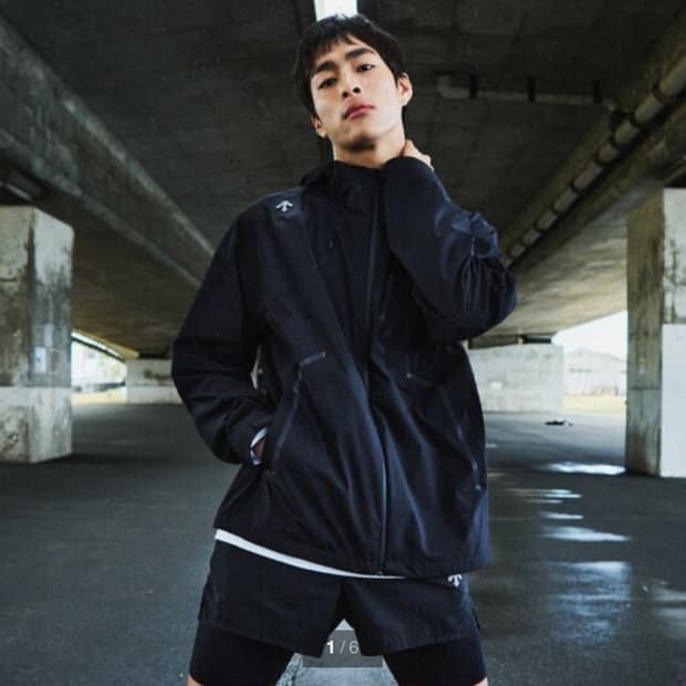 데상트 러닝 3L 방수자켓 바람막이