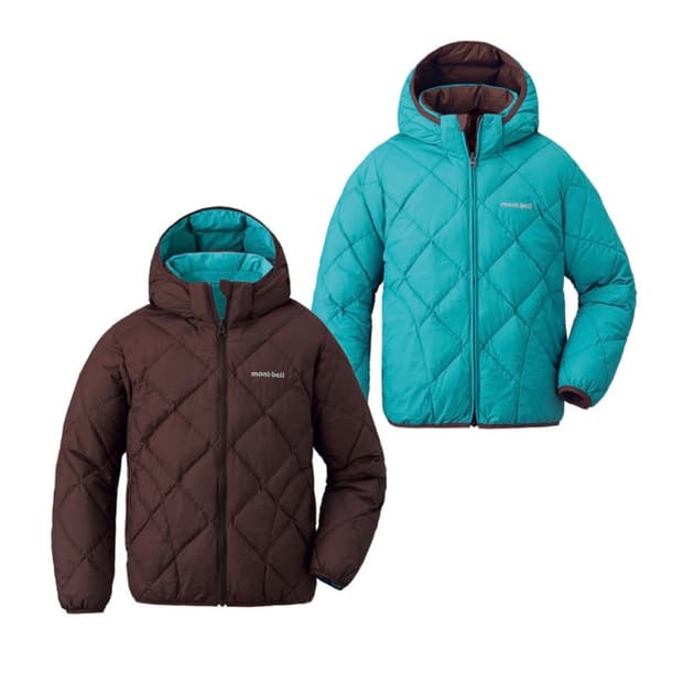 몽벨 리버시블 패딩 코코아 160 민트초코