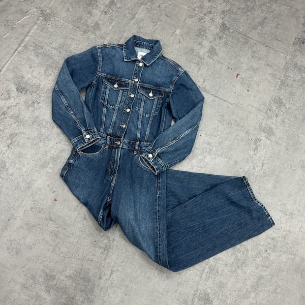 자라 데님 점프수트