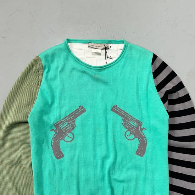 ANGELOS FRENTZOS 00s 더블리볼버 멀티컬러 니트 