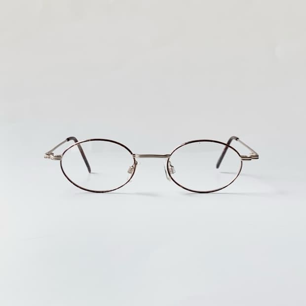 [픽키-682] 골드 라운드 메탈 안경 빈티지 클래식 얇은 호피