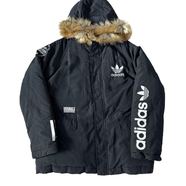 아디다스 남여공용 로고 덕다운 패딩 XL