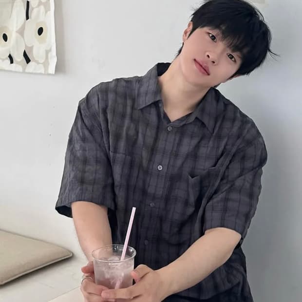 (100) 마인드브릿지 체크 오버핏 반팔 셔츠 다크그레이 판매