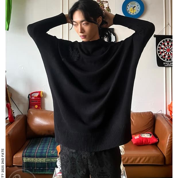 Jpn Vintage Oriental Dolman Sleeve Knit