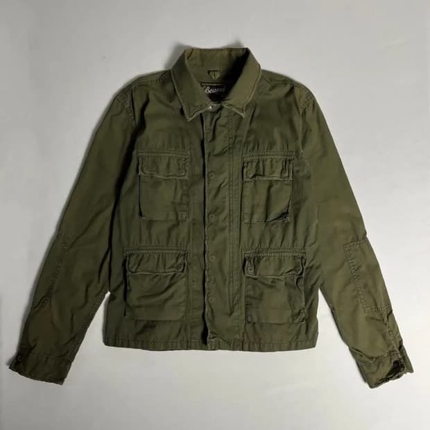 beams 빔즈 밀리터리 퍼티그자켓 L