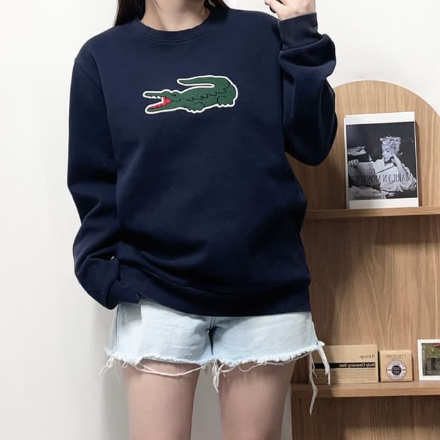 [정품] 라코스테 네이비 빅로고 맨투맨 [ L ]