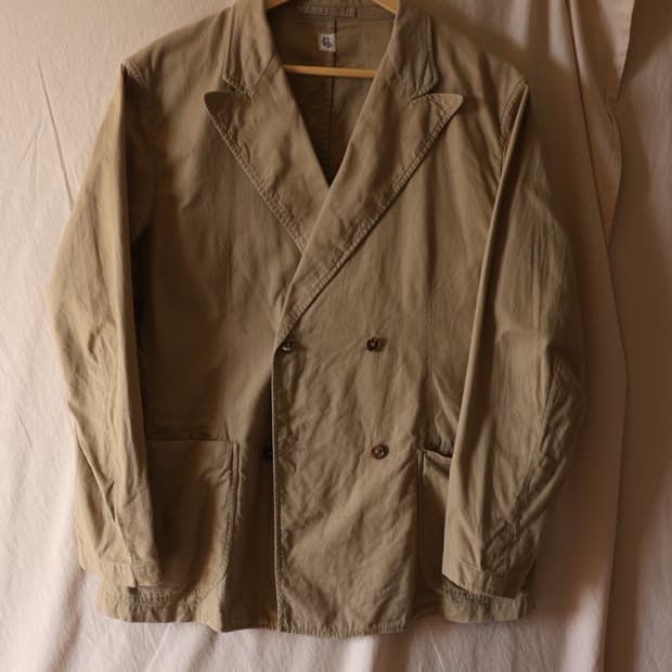 캡틴선샤인 린넨 코튼 혼방 더블 자켓 38