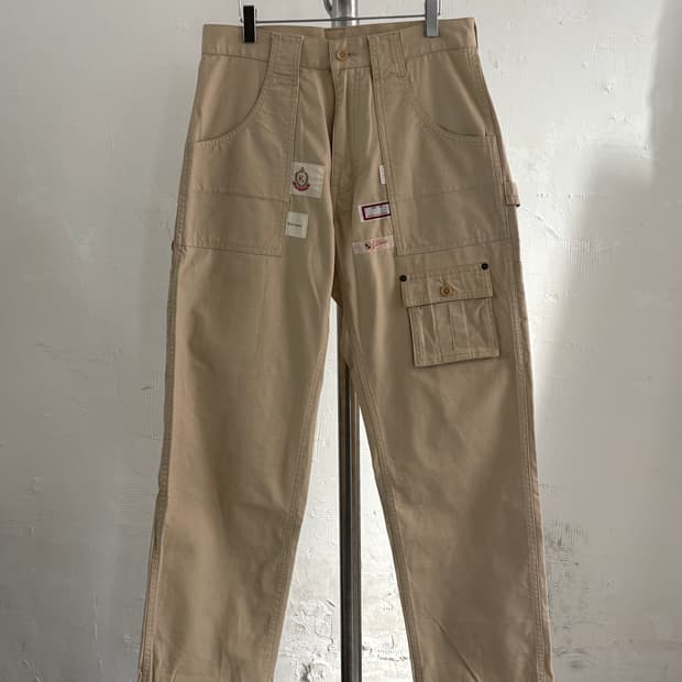 Karl Helmut 칼헬무트 핑크하우스 베이지 패치 카펜터 팬츠