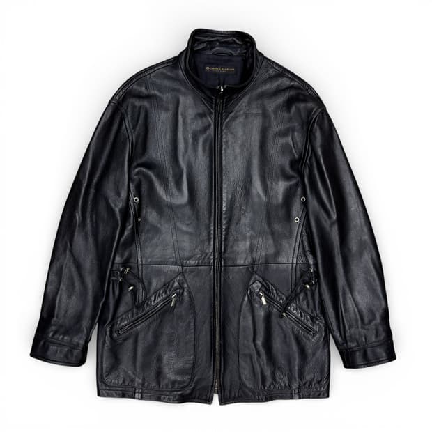 90's 도나 카란 레더 자켓