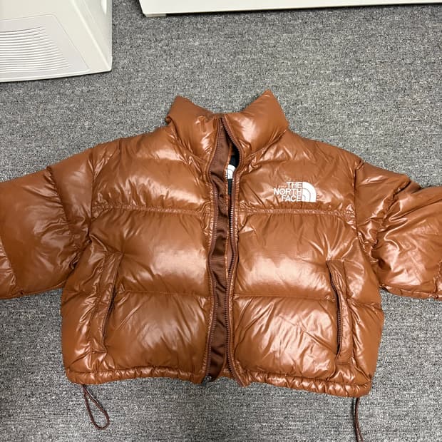 노스페이스 700 해외판 브라운 숏패딩(켄달제너)