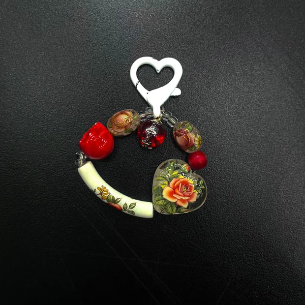 [ frisilroom made ] 레드 스컬 키링