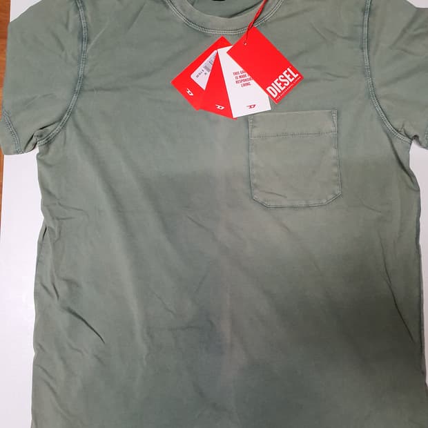 디젤 빈티지 워싱 반팔 티셔츠 새제품 