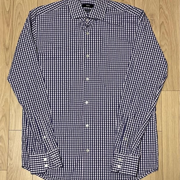 BOSS 남성 체크 셔츠 39사이즈