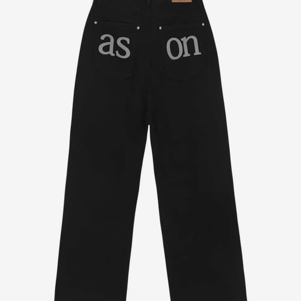 애즈온 스모그 팬츠 블랙 SMOG WIDE PANTS BLACK S