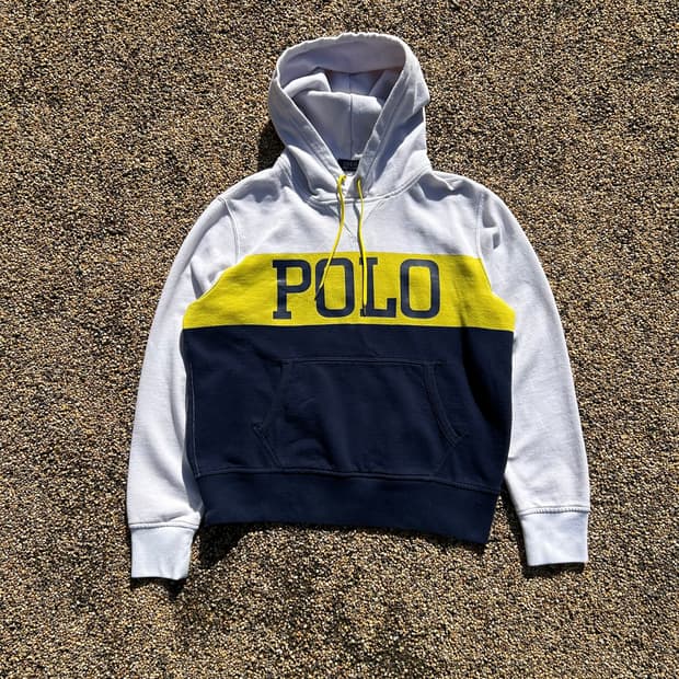 폴로(POLO RalphLauren) 화이트 스펠로고 후드티