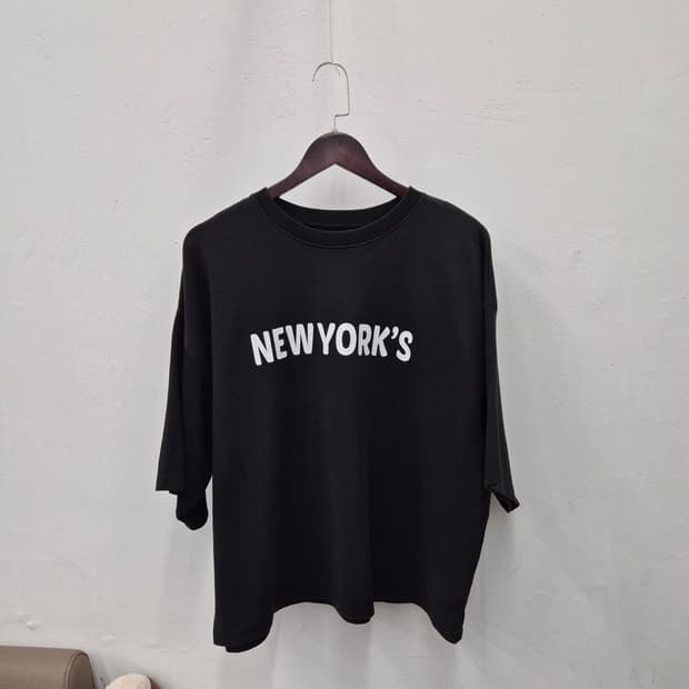 스튜디오 톰보이 뉴옥 레터링 루즈핏 반팔티