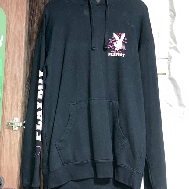 Playboy 안티소셜클럽 검정 후드티