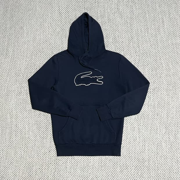 [XS] Lacoste 라코스테 네이비 빅로고 후드티