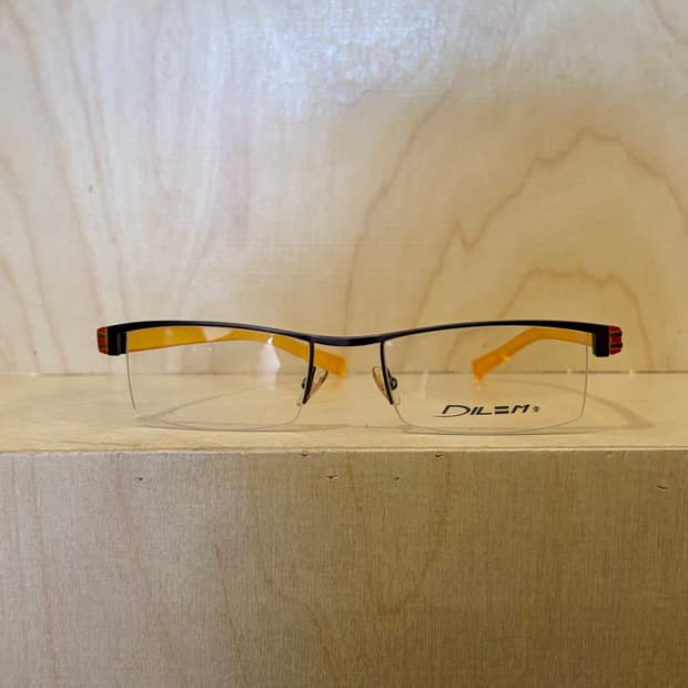 [DILEM] 딜렘 반무테 안경 BD031 브라운 & 오렌지