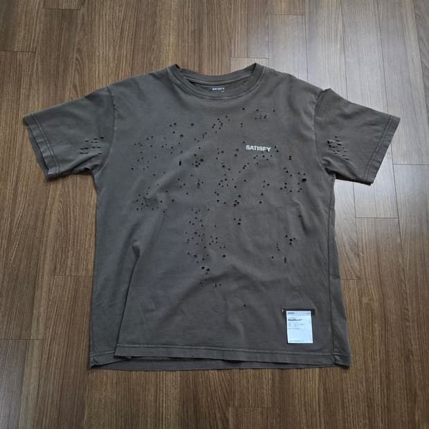 (L) 새티스파이 모스테크 반팔 티셔츠 브라운