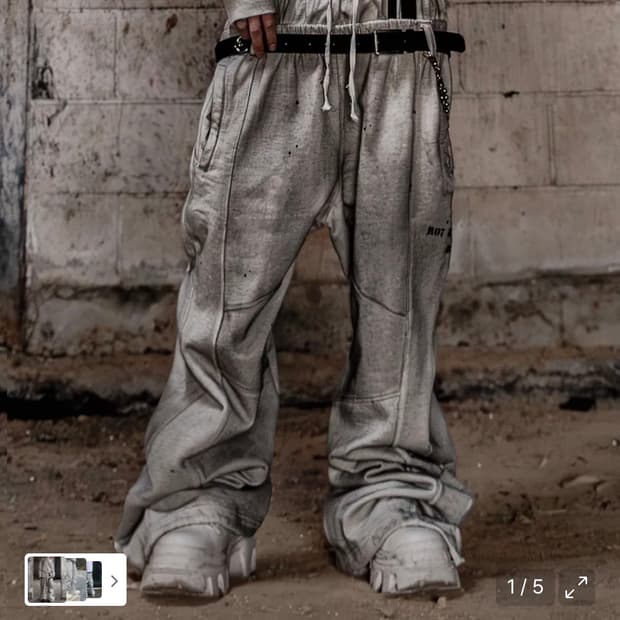 로어링라드 더티 더블 웨이스트 스웻 팬츠 오트밀