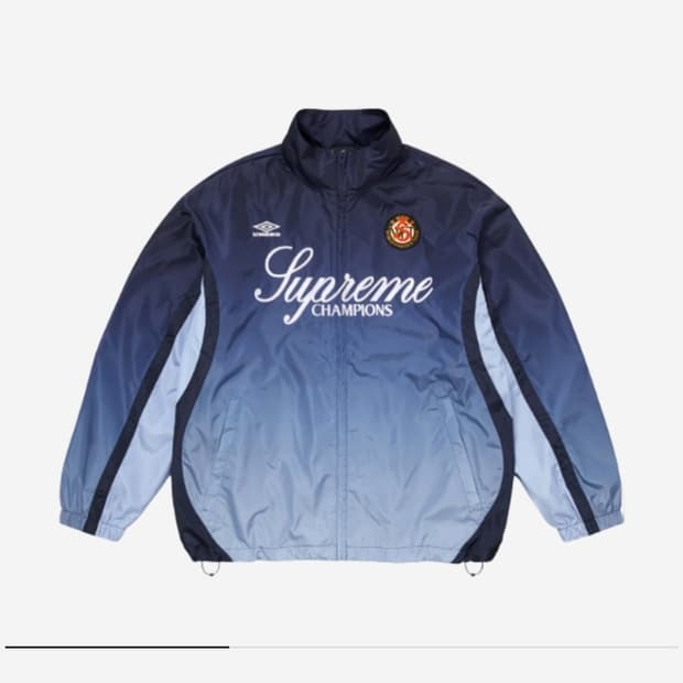 [교환](L > M)슈프림 x 엄브로 그라디언트 트랙 자켓 - 네이비