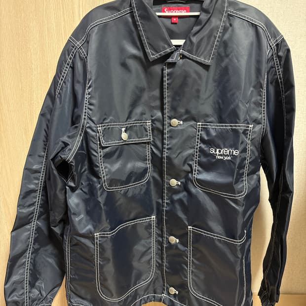 슈프림 나일론 초어 코트 네이비