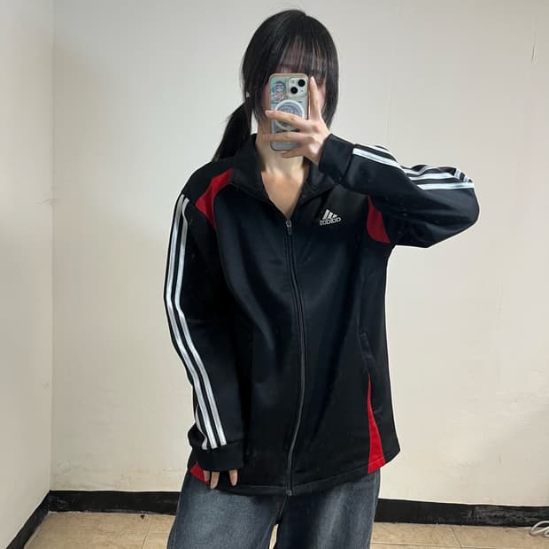 Adidas black red jersey